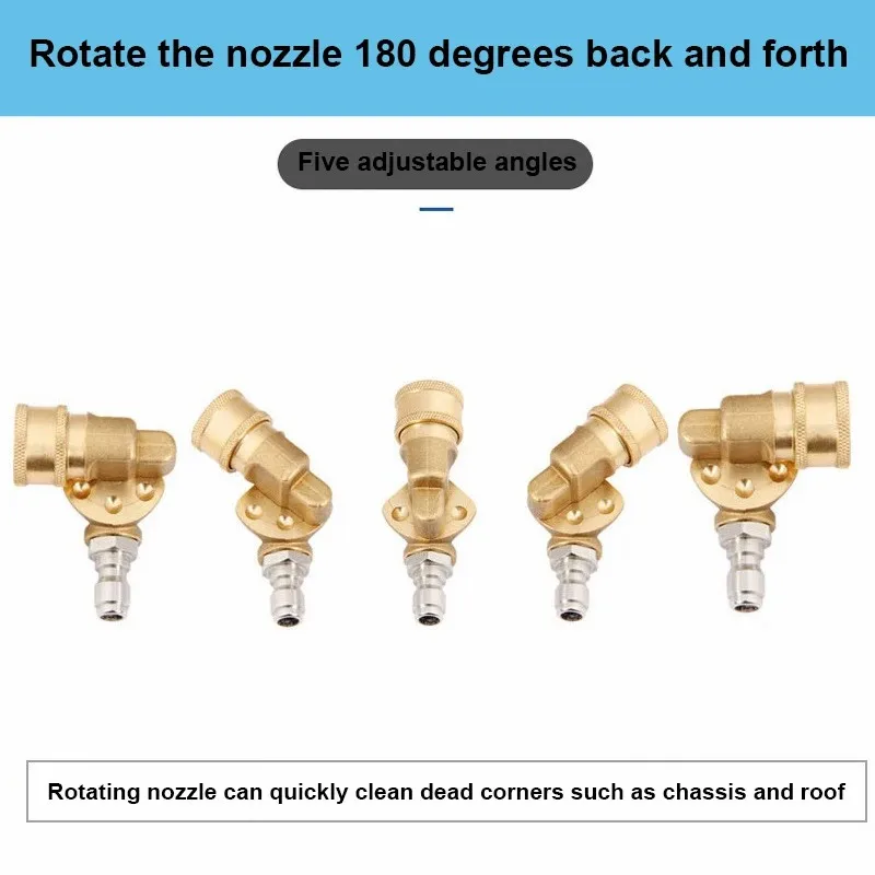 High Pressure Water Gun Movable Joint 1/4 Quick Insertion 5-speed Adjustable Rotating Nozzle 2