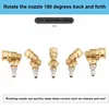 High Pressure Water Gun Movable Joint 1/4 Quick Insertion 5-speed Adjustable Rotating Nozzle 2