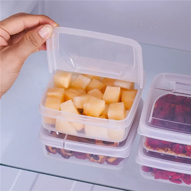 휴대용 냉장고 신선도 유지 투명 치즈 용기, 버터치즈 보관함, 과일 야채 정리함, 2 개