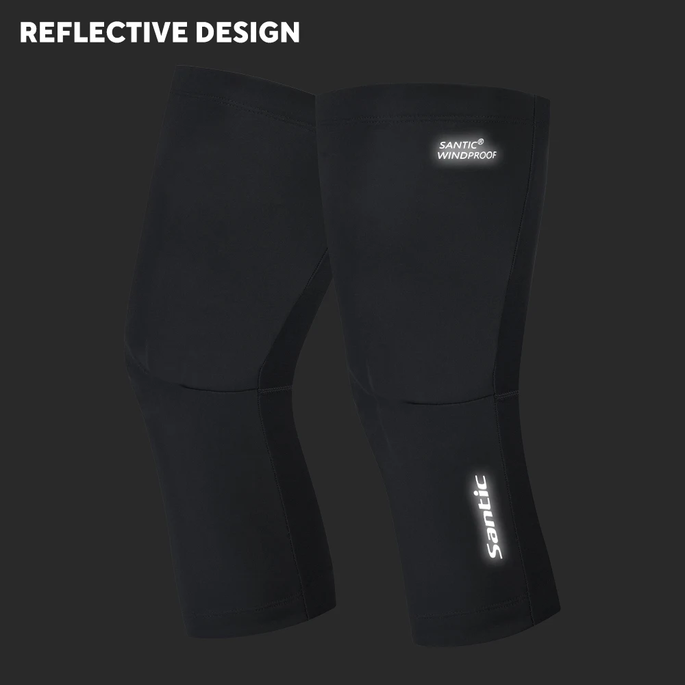 Santic Cycling Leg Warmers Knee Pads Warm Cycling Knee Protectors Outdoor Sports Road Bike Leg Cover WZ24P211H