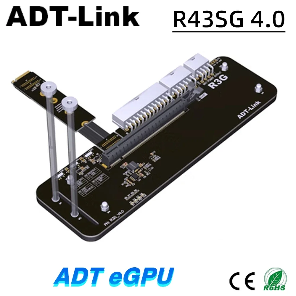 Adaptador Externo de Placa Gráfica Portátil Cabo de Extensão Egpu Ancoragem Pci Express Gen4 Adt Link R43sg 4.0 m2 Laptop