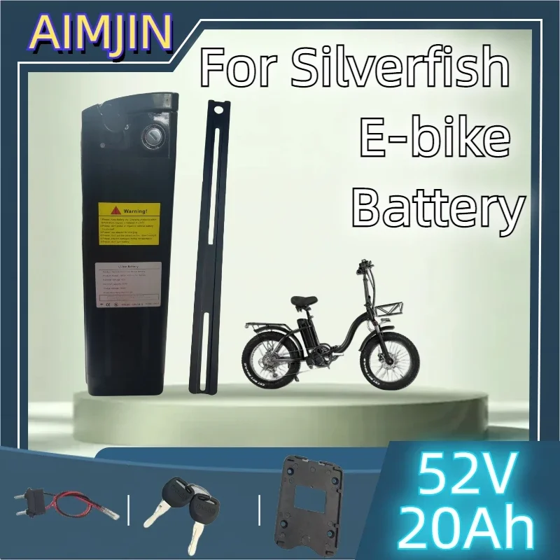 

52V 20Ah Silverfish Electric Bike Portable Battery 52V E Bike Battery Controller 60V Bafang 2000W 72v 50ah Li-ton Battery