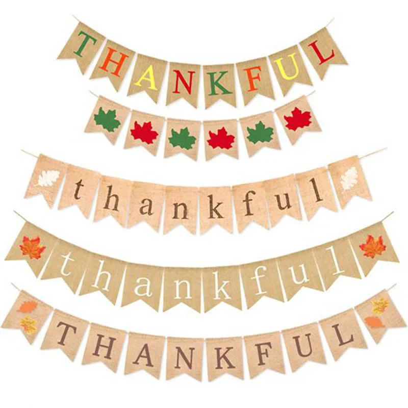 

Happy Thanksgiving Banner Hanging Fall Harvest Poster Background Banner for Thanksgiving Day Party Decoration