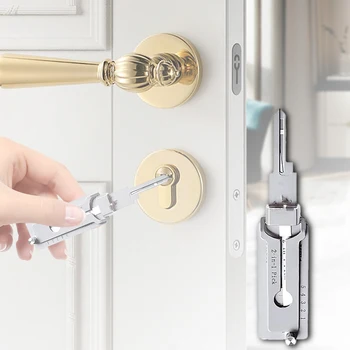 SS001 Stainless Steel Key Decoder Precision Hook And Pickup Hand Tool O-ring Pickup Kit Available Hook Maintenance Repair Tools 2