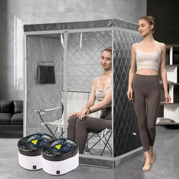 1-2 คนซาวน่าเต็นท์แบบพกพาซาวน่าเต็นท์สําหรับสปาหน้าแรก 4L ซาวน่า Steamer ผ่อนคลายกายภาพบําบัด 1