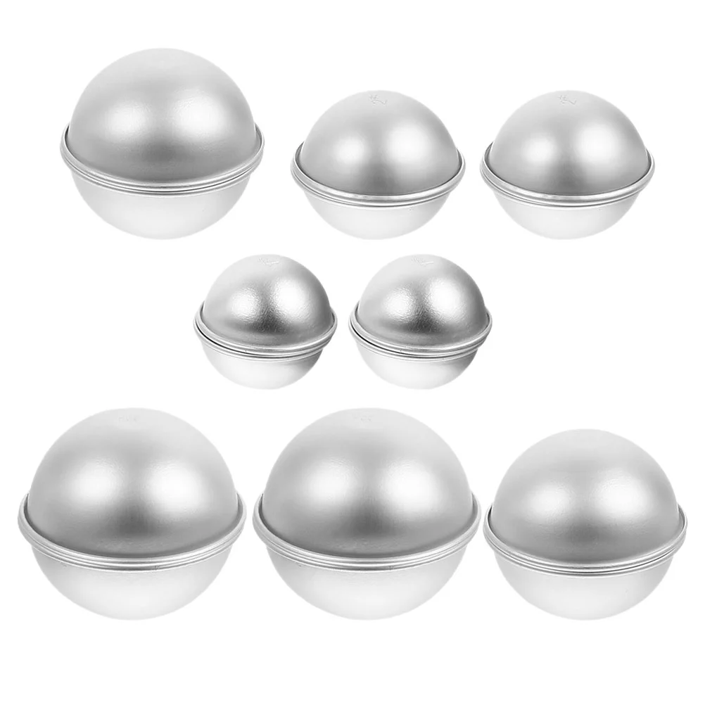 

8 Pairs DIY Sphere Cake Mold Ball Shape Mold Craft Making Mold Bath Ball Mold