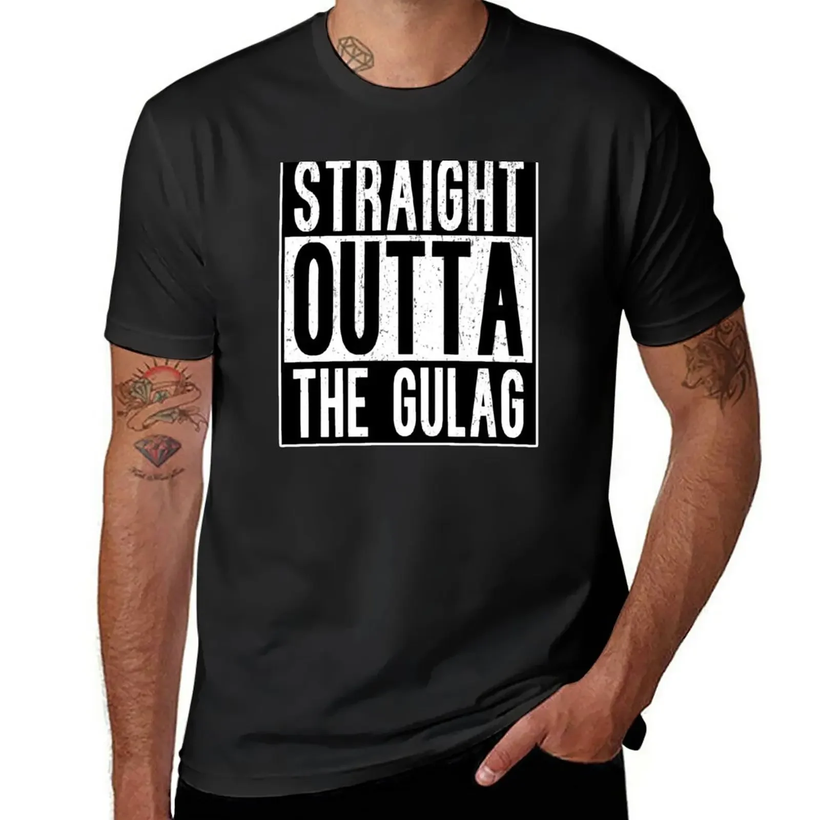 

Straight Outta The Gulag T-Shirt heavyweights customizeds boys animal print Men's t shirts