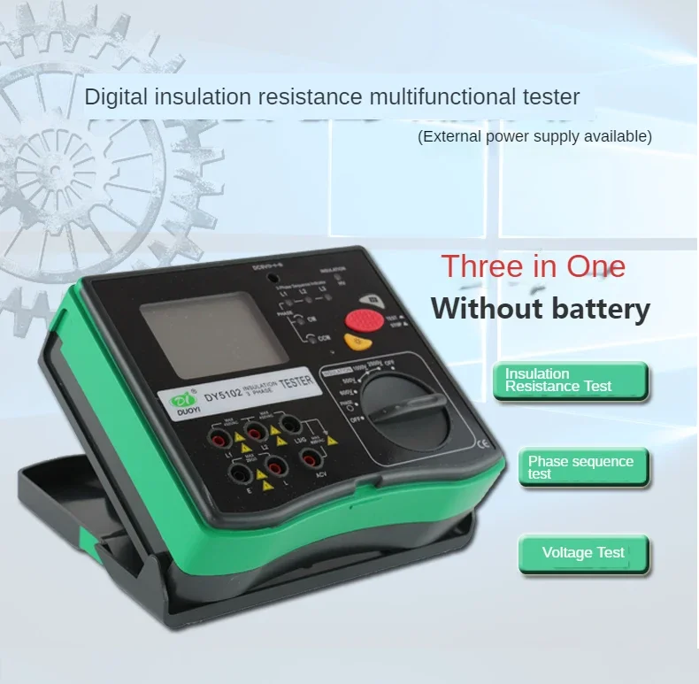 DUOYI DY5102/5103/5106 Multifunctional Digital Insulation Resistance Tester Digital Display Megohmmeter