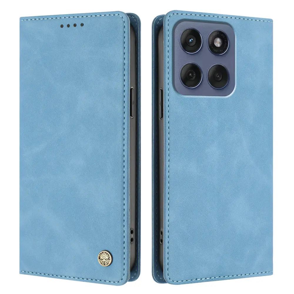 Luxury RFID Leather Wallet Case with Magnetic Flip Cover
