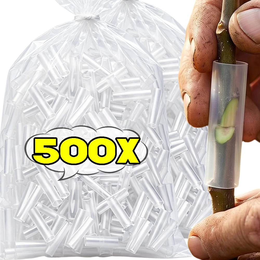 50/500x 3-7.5mm 원예용 특수 접목 케이싱 슬리브 얇은 벽면 접목 튜브 식물..