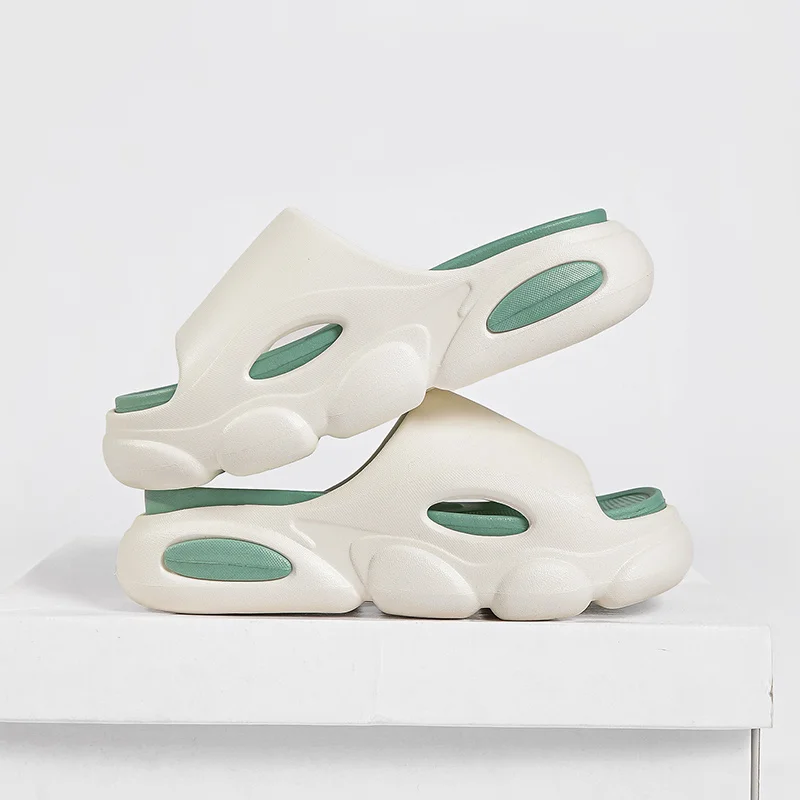 Kvinnors tjocka kuddar Sliders med mjukt skum Supermjuka halkfria tofflor för inomhus utomhus_voghion.com