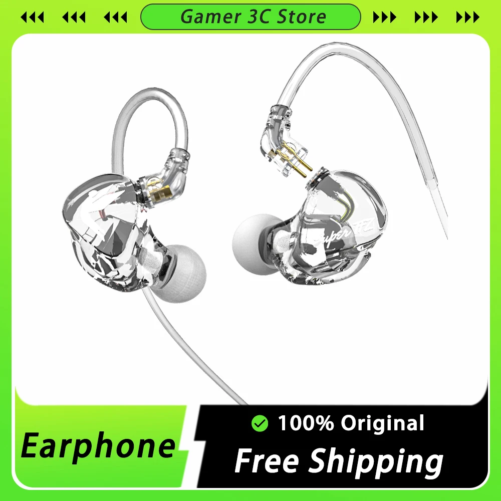 

SUPERTFZ FORCE1 Music Earphone Noise Reduction In-Ears Earphone Earbuds Exchangeable Cable Light Weight Monitor HIFI Man Gifts