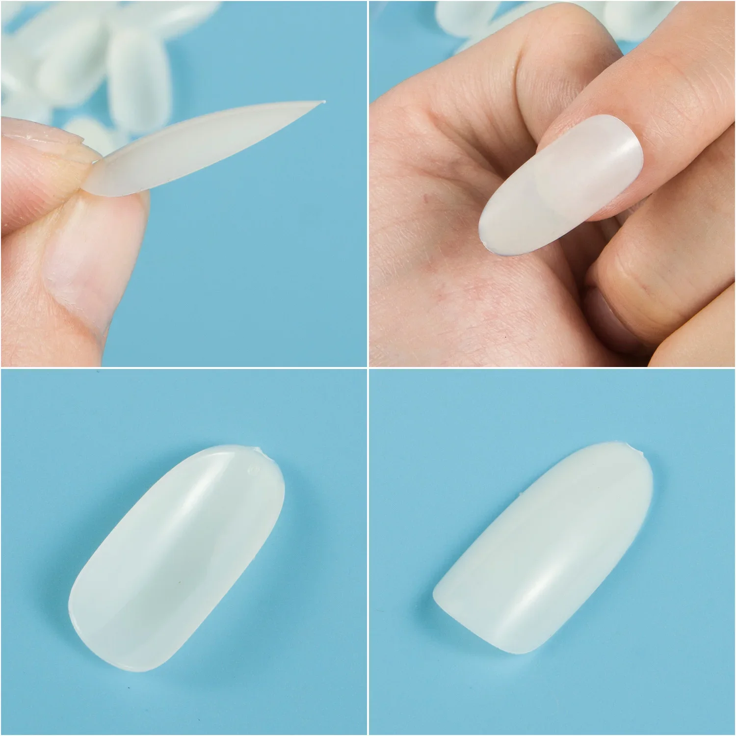 Faux ongles ovales à couverture complète, 250 pièces par sac, achat spécifique, N64.pour peinture, taille Prastic 0 1 2 3 4 5 6