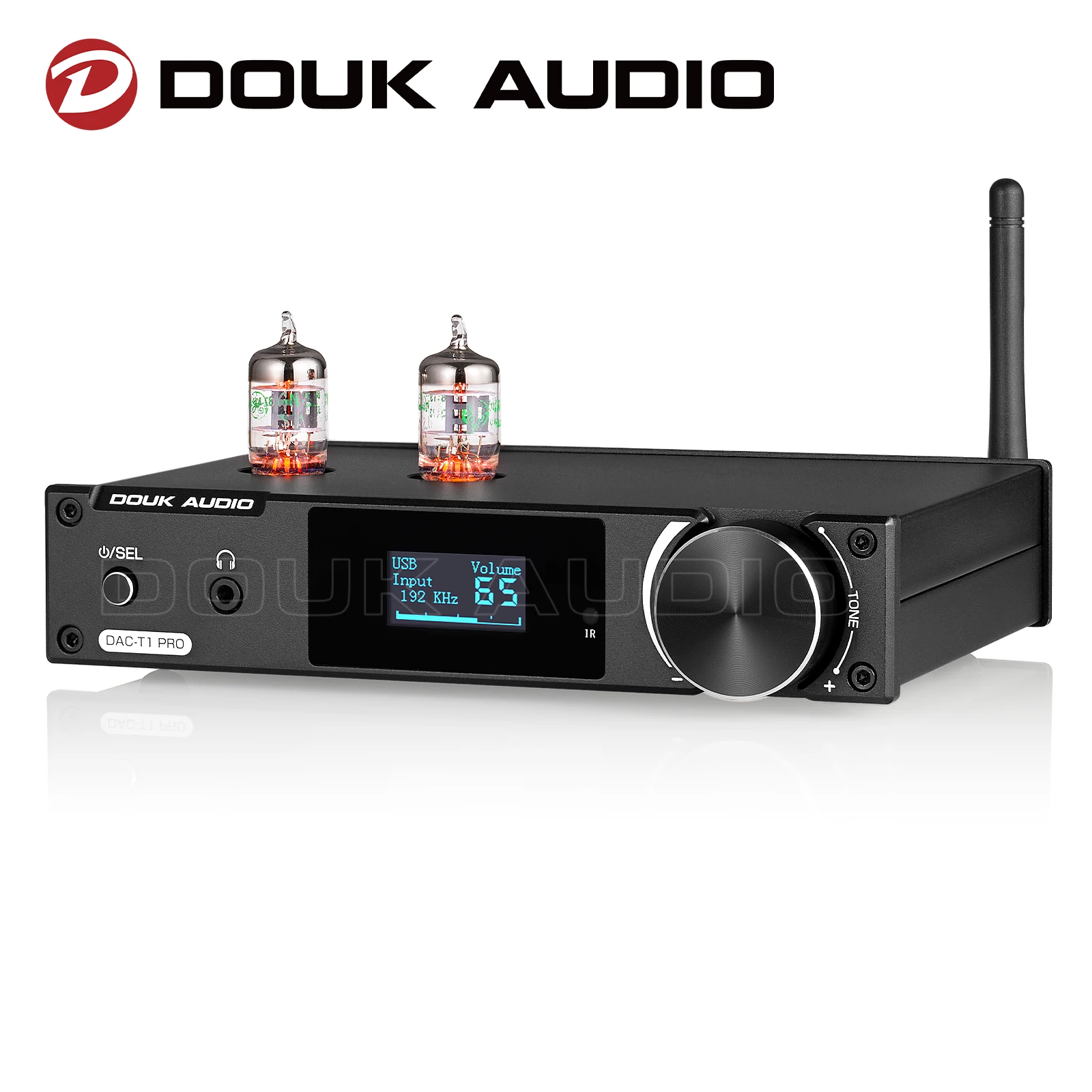 Return-Douk Audio HiFi Vacuum Tube Stereo Preamplifier USB DAC Bluetooth 5.0 Receiver S/PDIF D/A Audio Converter w/OLED Display LDAC 1