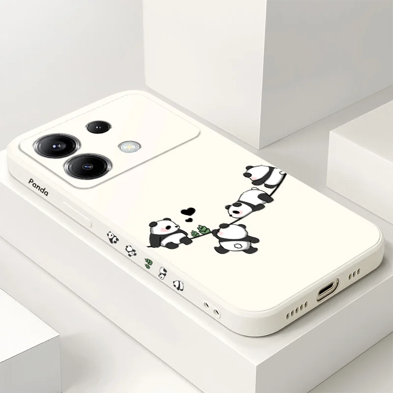 Baby Panda Phone Case Xiaomi Poco F7 X7 X6 F6 M6 M5 M5S F5 X5 F4 X4 M4 F3 M3 X3 Pro Ultra 4G 5G GT Silicone Cover
