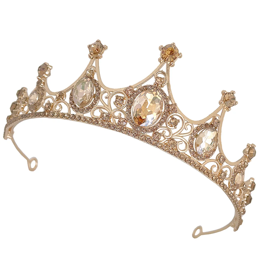 

Crown Wedding Bridal Rhinestone Hair Tie Crystal Headband Decorative Headpiece Hairband
