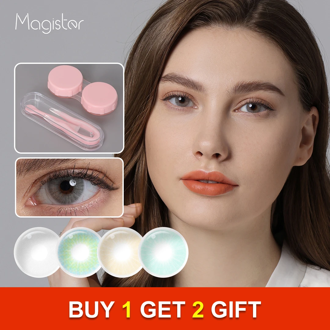 Magister Natural Contact Colored Lenses For Eyes 1 Pair Queen Series