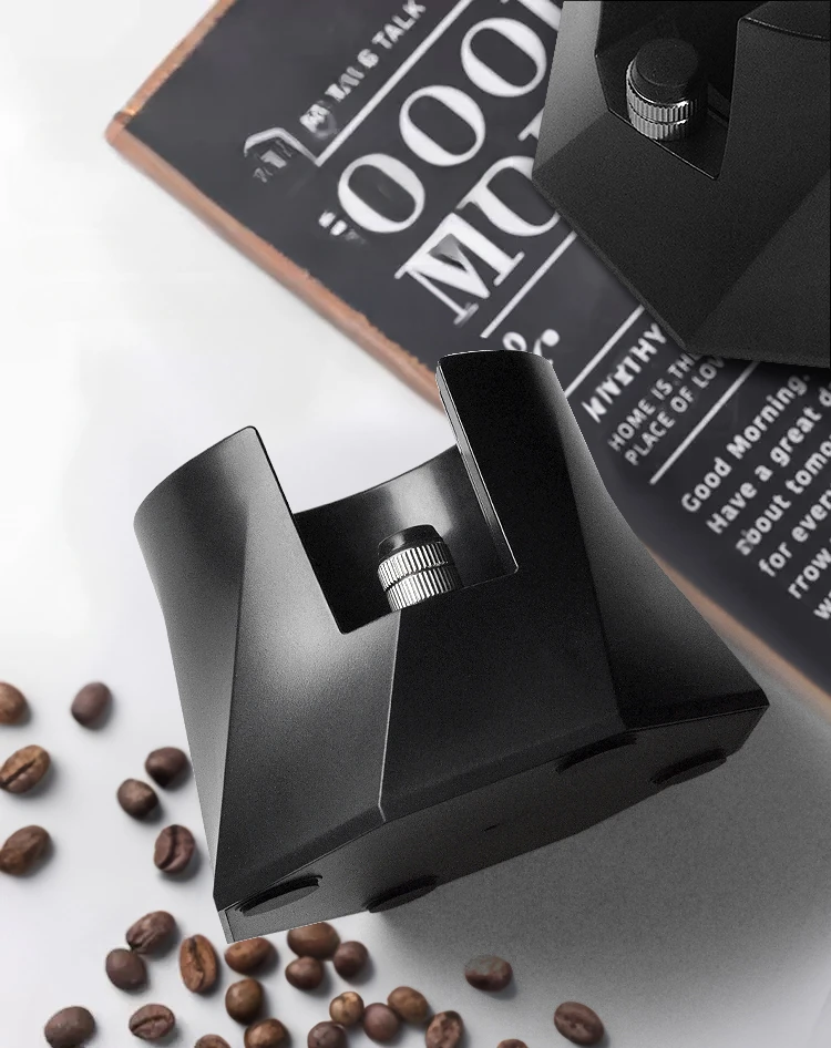 Description Picture 2 of itemSpiral Coffee Tamper Station Height Adjustable Bottom Anti Slip Black Powder Pressing Base Coffee Machine Handle Storage Seat