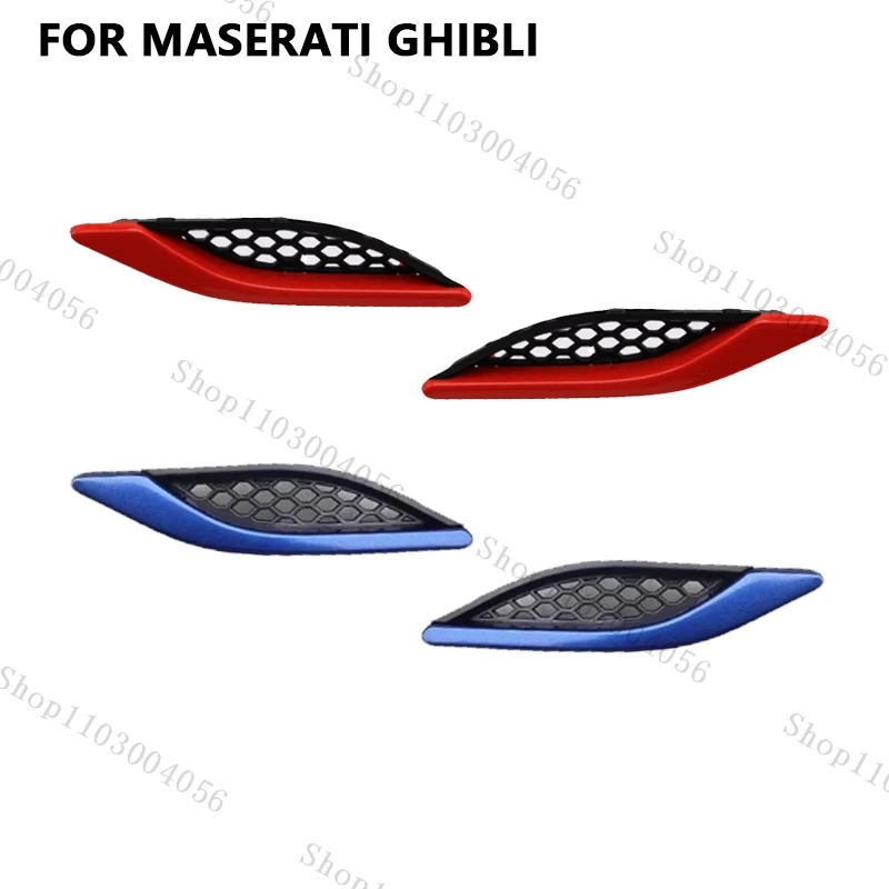 For Maserati Ghibli 2014 2015-Front Door Fender Grille Leaf Plate Air Outlet Decoration Cover Strip