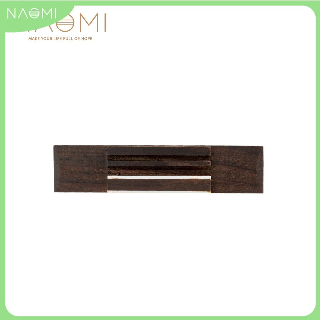 NAOMI Classic Ukulele Bridge W/ ABS Inlay Rosewood Bridge Slotted Hawaii Guitar Accessories Replacement