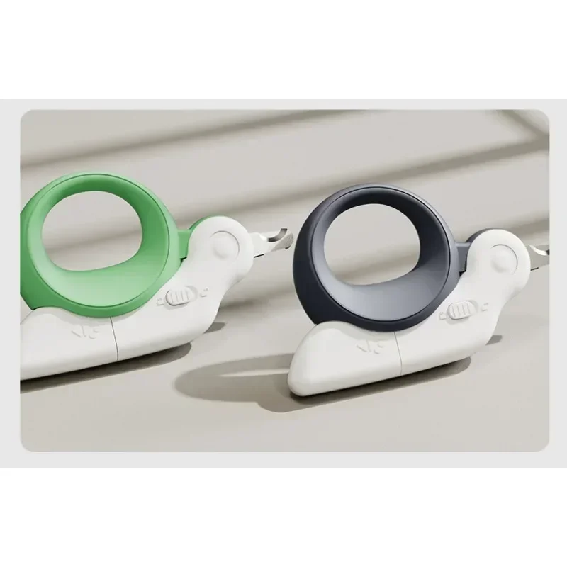 Cat Nail Clipper Manicure Artifact Snail Shape Color Matching LED Light Safety Cut Pet Novice Application