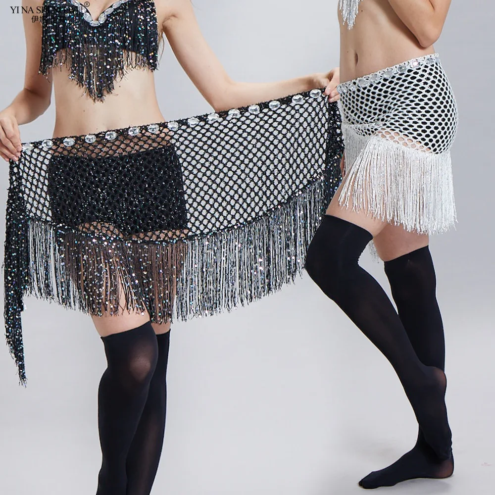 

Женский набедренный платок для танца живота с блестками