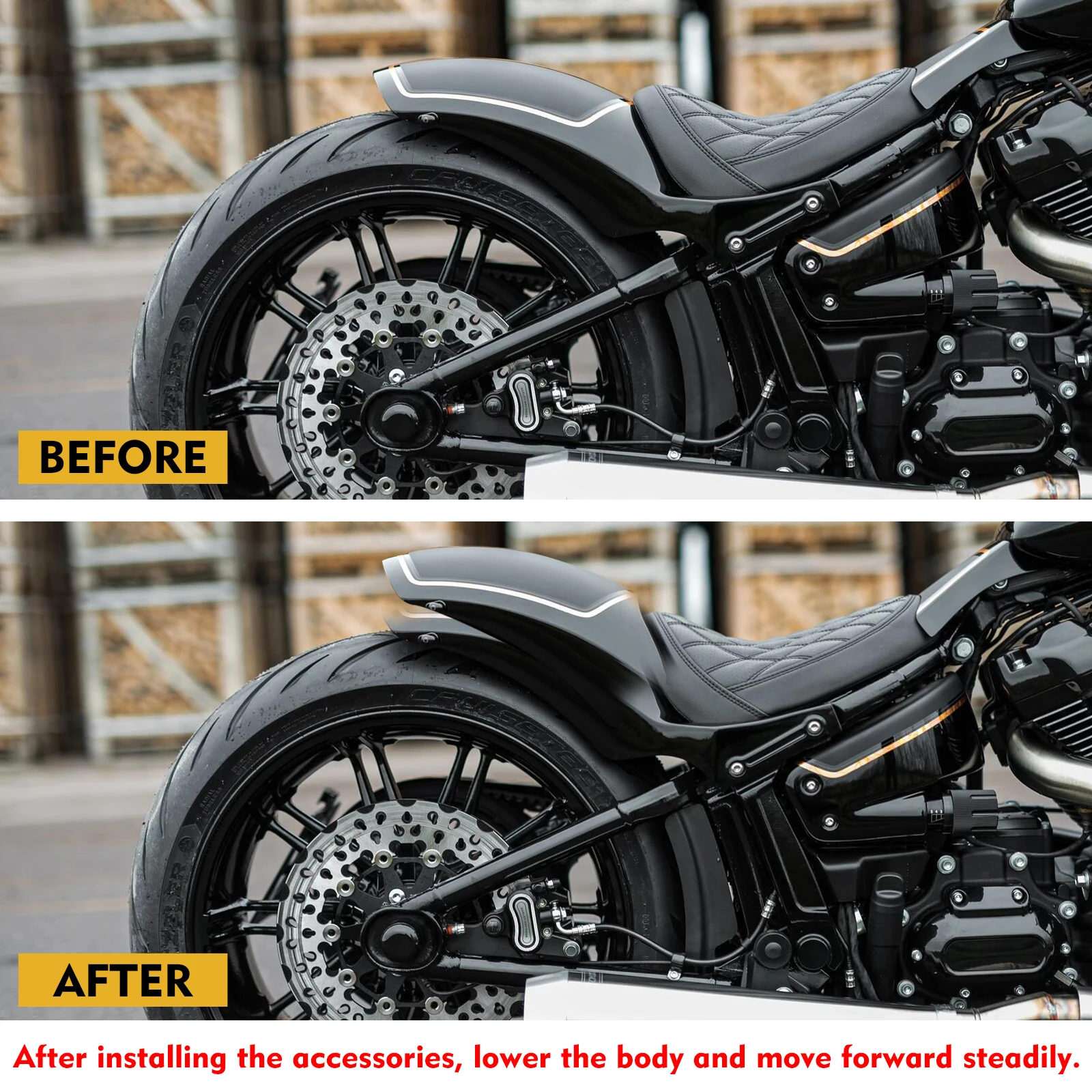 Chrome Rear Shock Suspension Lowering Kit