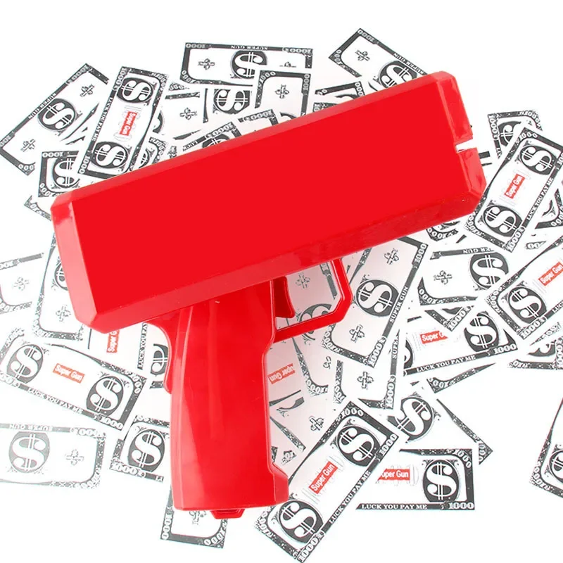 Handheld Cash Shooter for Wedding Birthday Game Movies Bachelor Props Party Supplies Celebration Spray Money Gun 3