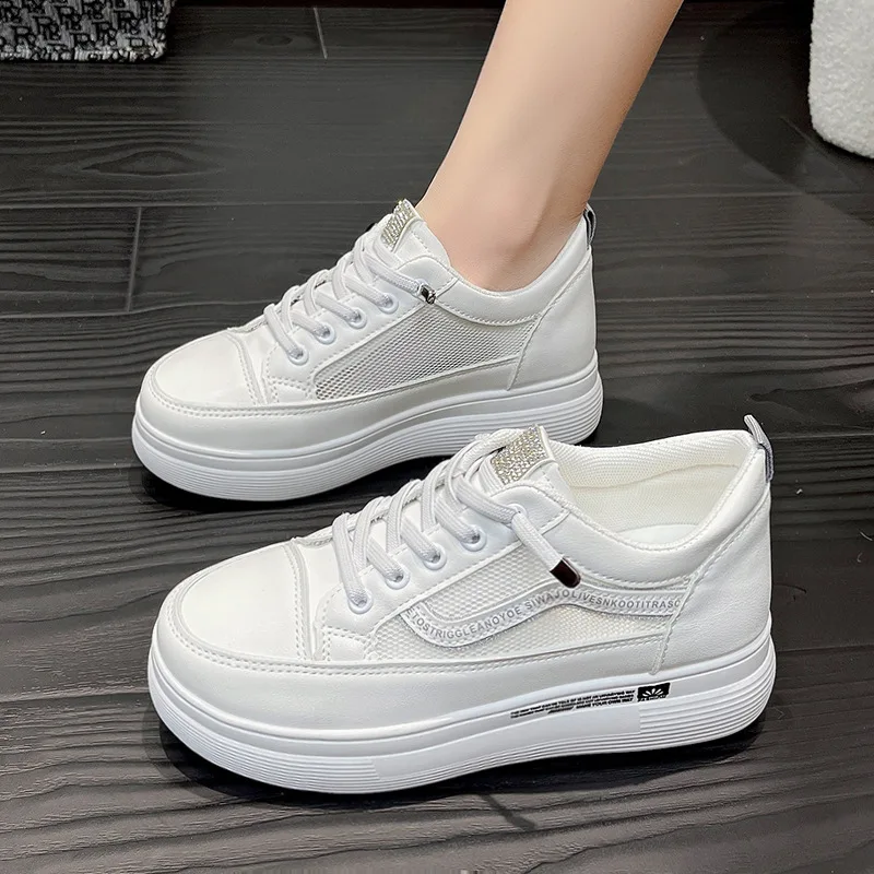 

Women Increase Causal Shoes ' Small White Shoes Thick Soles New Mesh Low-cut Loafers with Shallow Mouth sneakers shoes