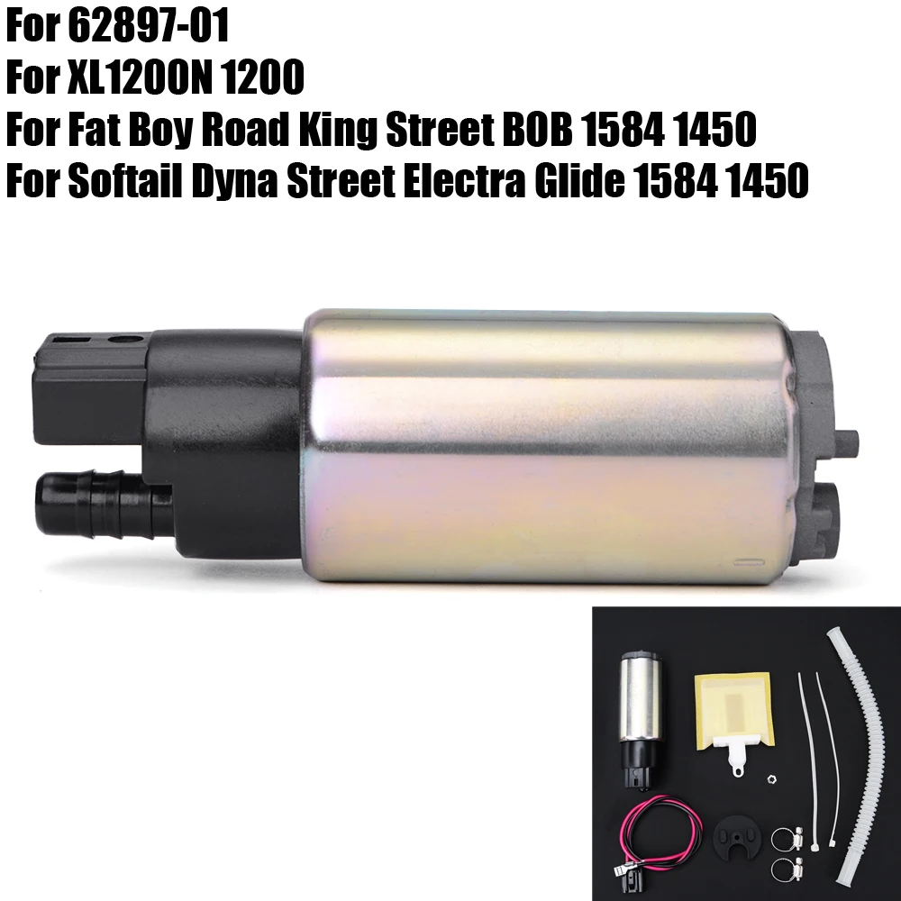 

Fuel Pump For Harley Electra Street Glide Road King Fat Boy Heritage Springer Dyna Low Softail Night Train 1450 1584 62897-01