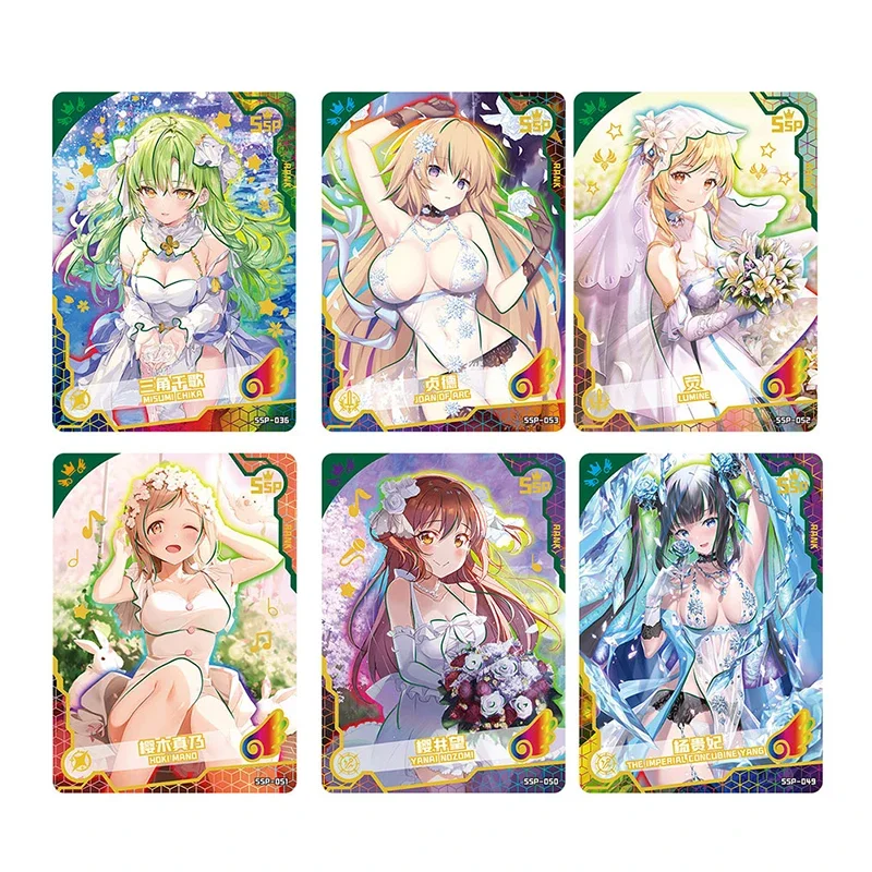Sexy Girl Maiden Party Super Hidden Swimsuit Series Board Game Cards Anime Goddess Character MR Metal Card Toy for Children Gift 6