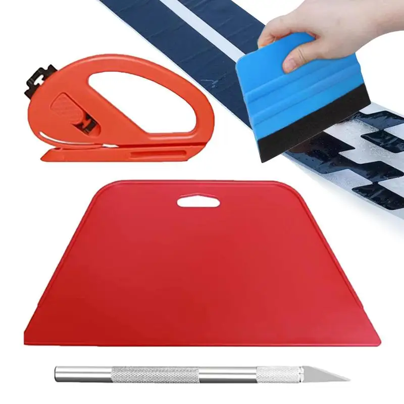 Auto Window Tint Tool Kit 4Pcs Window Tint Film Car Wrapping Tools Window Tint Film Car Wrapping Kit Per La Levigatura Della Carta Da Parati