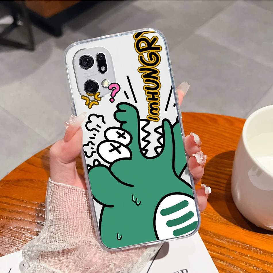 New Design Soft Clear Slim TPU Silicone Anti-Drop Phone Case for Oppo Find X5 Pro Lite