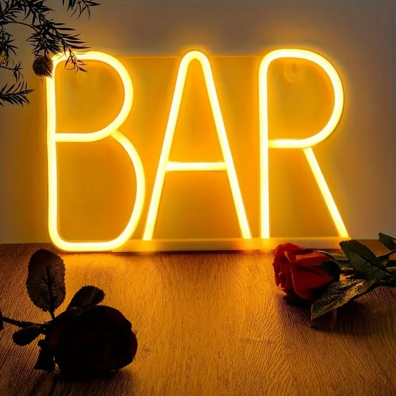 BAR 네온 사인 라이트 LED 문자 네온 램프 튜브, 크리스마스 장식 펜던트, KTV 살롱, 디스코 파티, 침실, 홈 페스티벌 장식