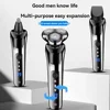 3-in-1 Electric Shaver Double Head 5000 Digital Display Head Washable Rechargeable Brushless Men's Fast Charge Razor New 5