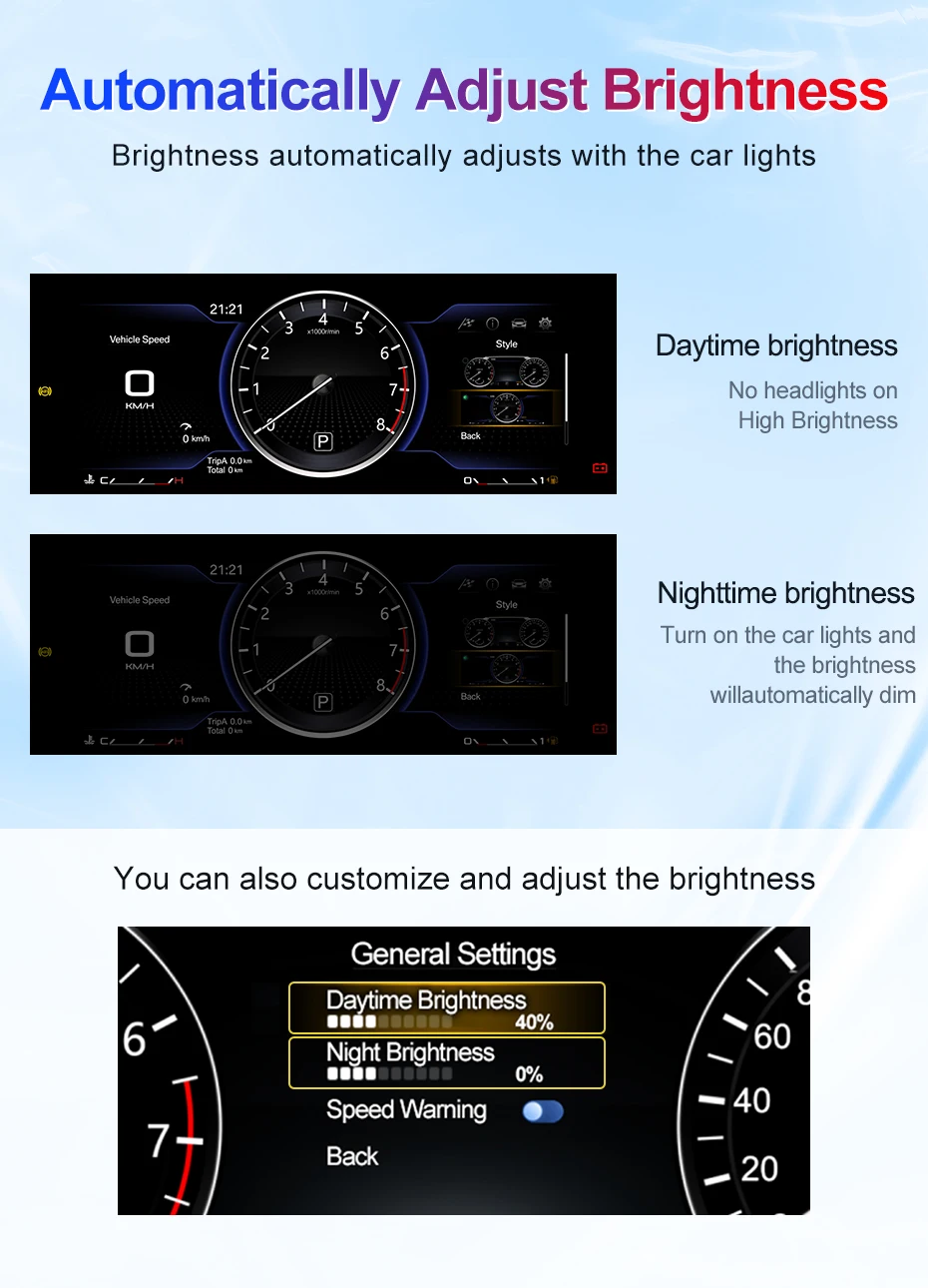 2026 New Product Facroy Price Digital LCD Car Dashboard For BMW Opel Astra H 200