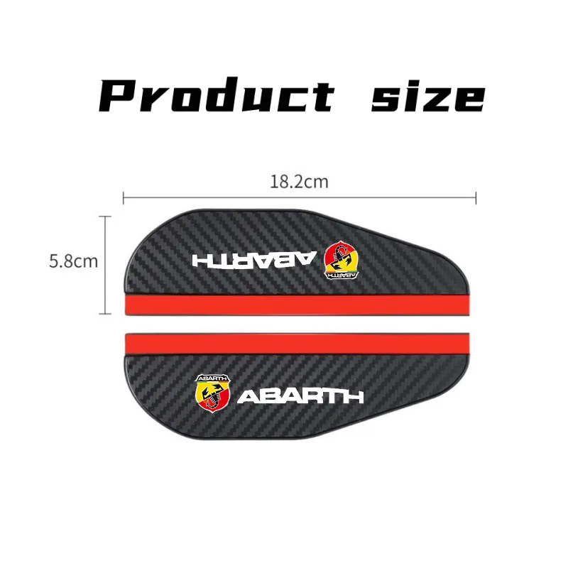 2pcs Car Rear View Mirror Rain Eyebrow Visor Carbon Fiber Rain Cover for Abarth 595 500 124 Spider 695 PUNTO Auto Accessories rearview mirror rain shield rearview mirror rain eyebrow car rearview mirror visor rearview mirror rain guard rearview mirror visor