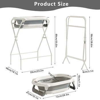 Baignoire pour bébé 3 en 1 avec support