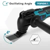 Cordless Oscillating Multi function Tool 6 Gears Adjustable Handheld Rechargeable Renovator Trimmer Shovel For Makita18V Battery 2