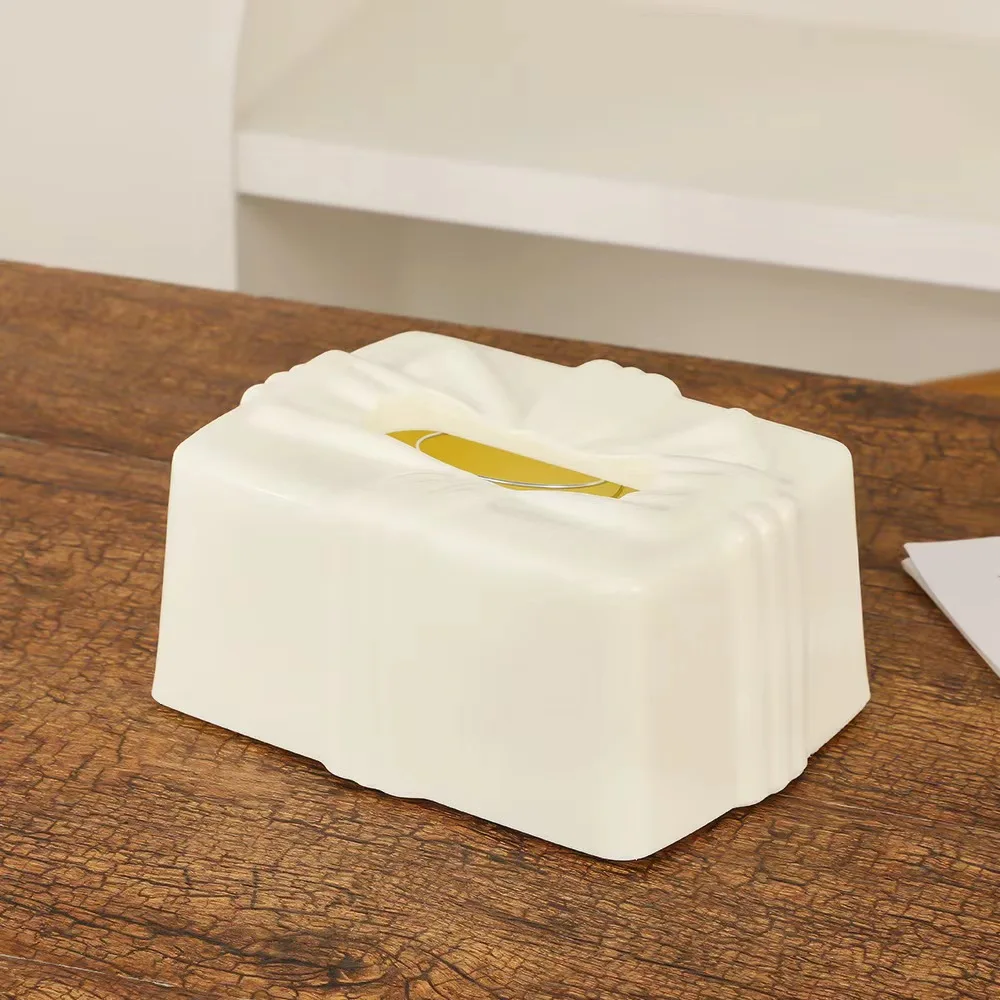 Creative Plastic Tissue Box,Living Room, Bedroom, Bathroom Decoration Paper Drawer, High-end Hotel Restaurant Napkin Storage Box 5