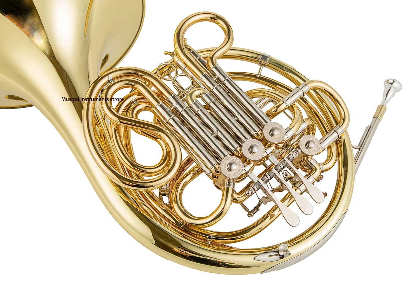4 key double French horn Bb/ F yellow brass clear lacquer professional musical instrument H378 9741