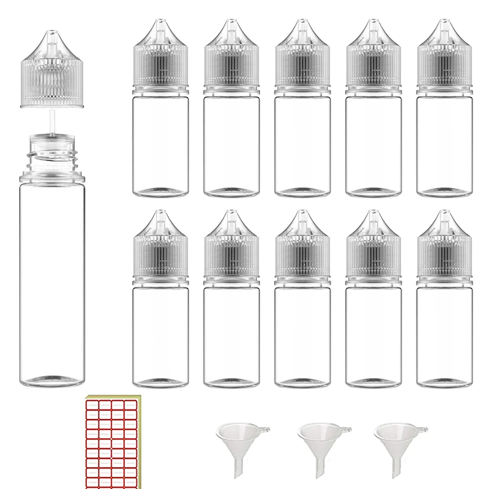

5Pcs 30ml-120ml Plastic Empty Dropper Bottles E-Liquid Drop Bottle Long Tip Cap ejuice Vape Oil Containers