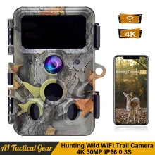 

4K 30MP Hunting Wild WiFi Trail Night Version Camera With Infrared 850nm Waterproof IP66 0.3S Surveillance Tracking Cams