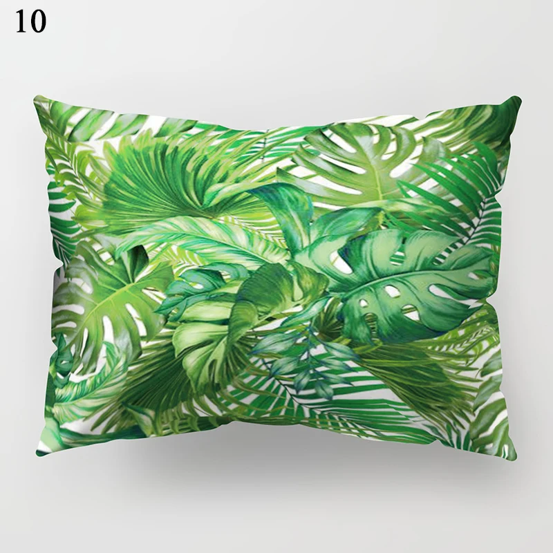 30x50cm Tropical Leaf Monstera Cushion Cover Polyester Throw Pillows Case Sofa Home Decorative Green Plants Print Pillowcase