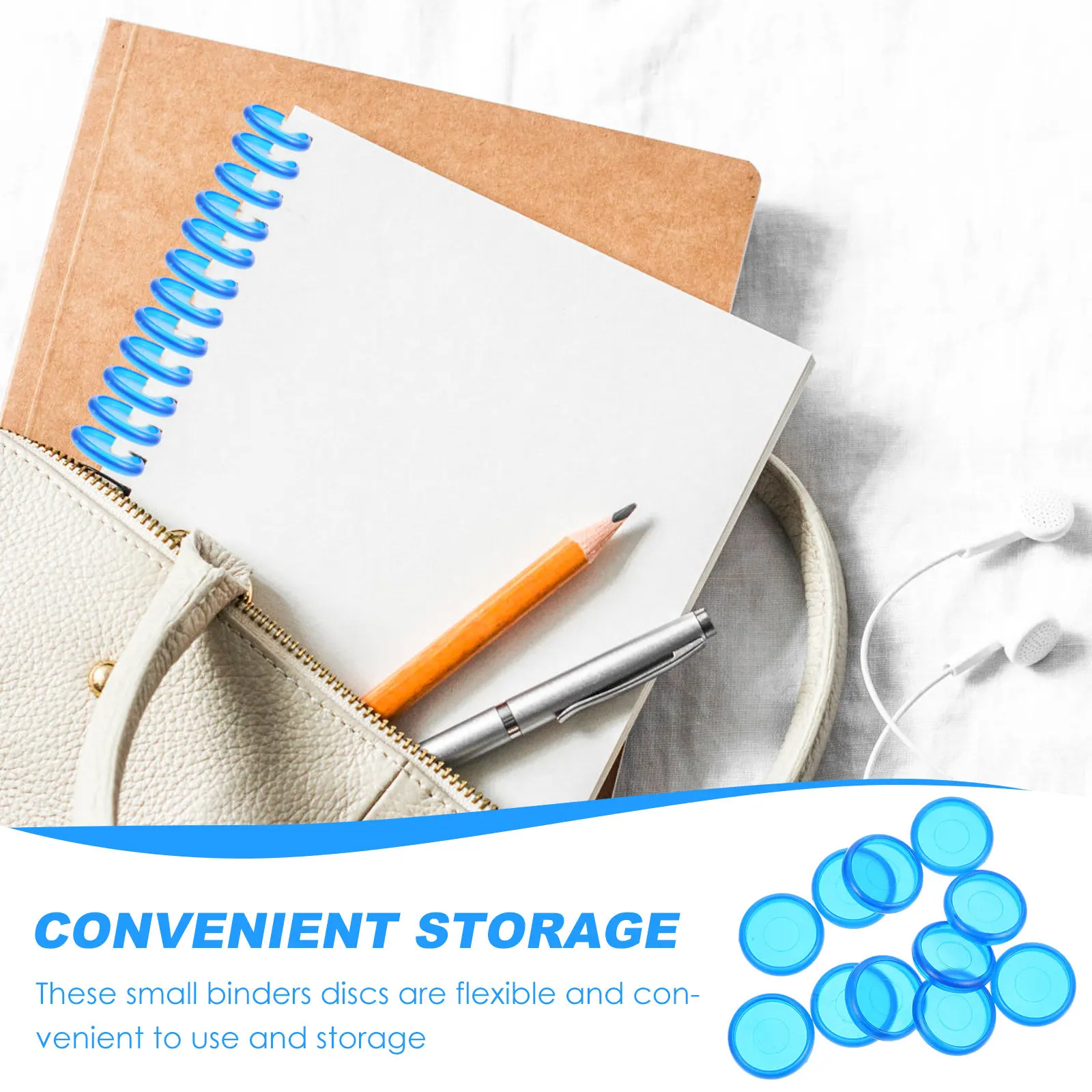 44Pcs 라운드 바인더 링 루스 리프 북 노트북 플래너 용 프리미엄 ABS 플라스틱 바인딩 디스크 플라스틱 바인딩 디스크