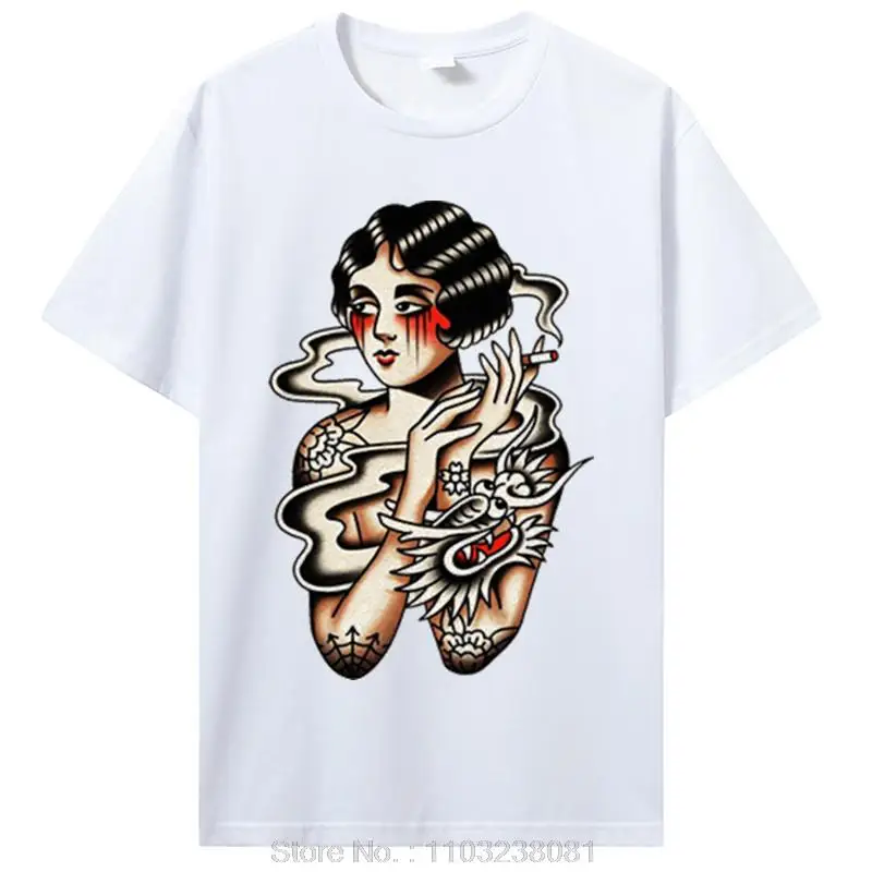 Verkauf Männer T Shirt Mode T-shirt Sommer Baumwolle Tops Pin Up Girl Hot Rod Rockabilly Tattoo Musik Garage Oldschool V8 USA_voghion.com