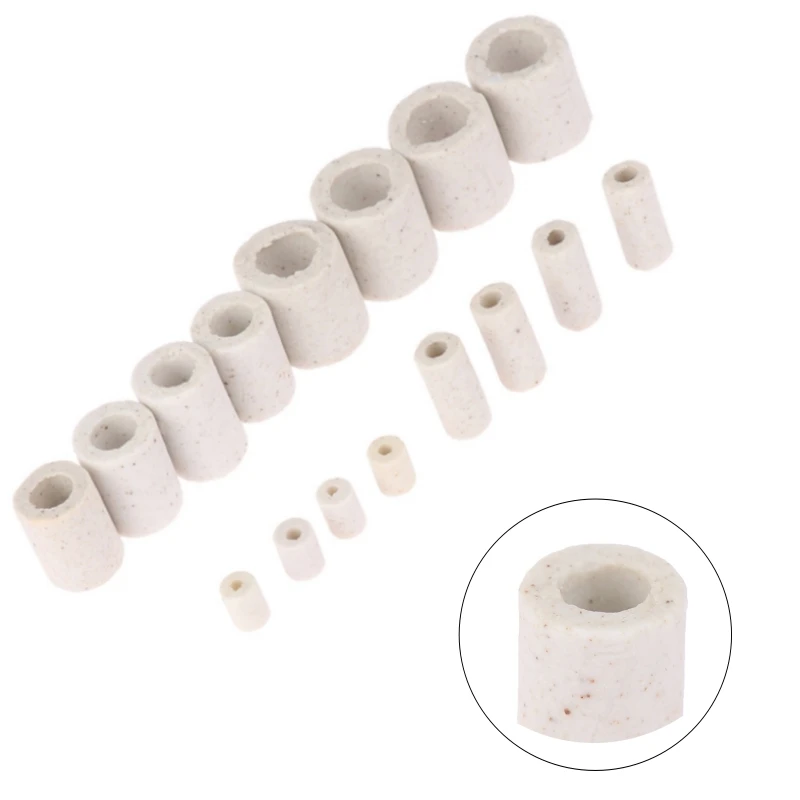 1/2/4/6mm Dia Single Bore Ceramic Tube High Temperature Resistant Insulating Pipe Electronic Wire Bundle Porcelai Bushing 100Pcs ceramic tube