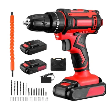 21V 12V Impact Cordless Drill Power Tools Wireless Drills Rechargeable Drill Set for Electric Screwdriver Battery Driller Tool