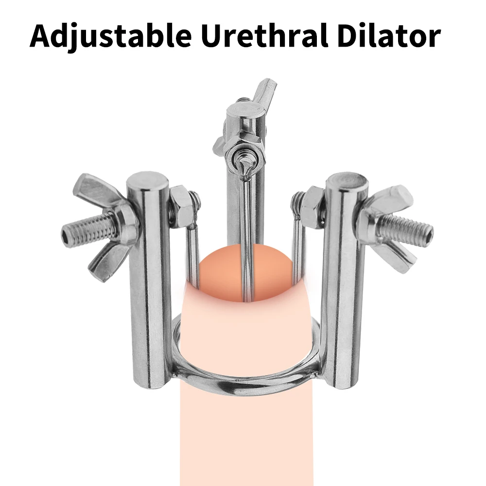 Stainless Steel Adjustable Urethral Dilator Catheter Sound Men Penis Plug Horse Eye Stimulate Expander Urethra Lock Ring Sex Toy penis sex toys