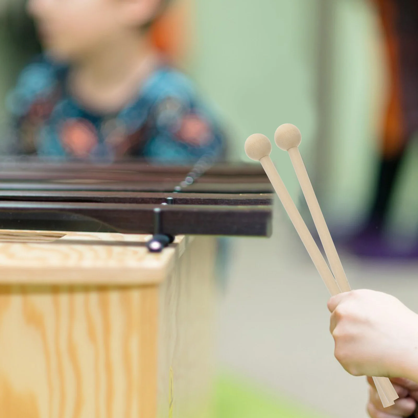 4 Pcs Xylophone Music Toys Percussion Sticks Hammer Mallets Bamboo Wood Child Drumsticks for Skid Instrument Accessories drum sticks drum percussion accessories drum accessories musical percussion toy